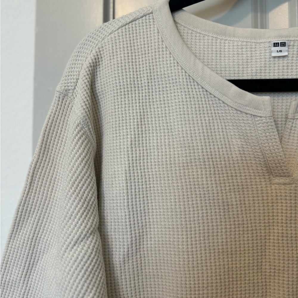 Uniqlo Cream Waffle Dress
